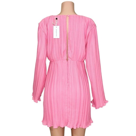 LOVERS + FRIENDS Bernice Pleated Mini Dress, Candy Pink, Large - Picture 11 of 13